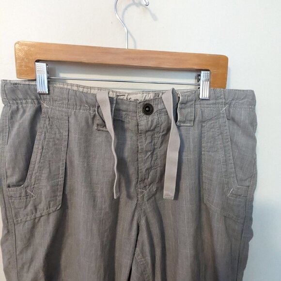 Ben Sherman Casual Pants Button Fly Cotton Tie String Windowpane Plaid - Picture 5 of 11